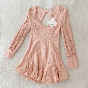 Elegant Pink Lace Dress